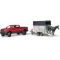 Preview: Bruder RAM 2500 Power Wagon with horse trailer & horse