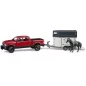 Preview: Bruder RAM 2500 Power Wagon with horse trailer & horse