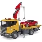 Mobile Preview: Bruder Scania Super 560R tow truck with light and sound module and roadster