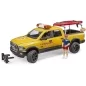 Preview: Bruder RAM 2500 power wagon lifeguard with figure, stand up paddle and light & sound module