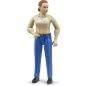 Mobile Preview: Bruder Woman with light skin tone and blue trousers