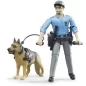 Preview: Bruder Bworld policeman with dog