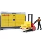 Preview: Bruder DHL parcel store with hand lift truck
