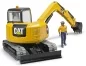 Preview: Bruder Cat Minibagger mit Bauarbeiter
