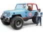Mobile Preview: Bruder Jeep Cross Country Racer blue with driver