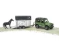 Mobile Preview: Bruder Land Rover Defender with horse trailer