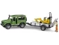 Preview: Bruder Land Rover Defender with trailer, CAT and man
