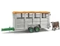 Mobile Preview: Bruder Livestock trailer with 1 cow