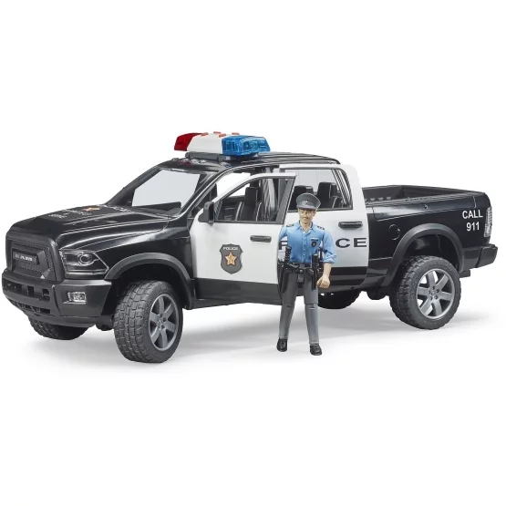 Bruder RAM 2500 police pickup truck with policeman