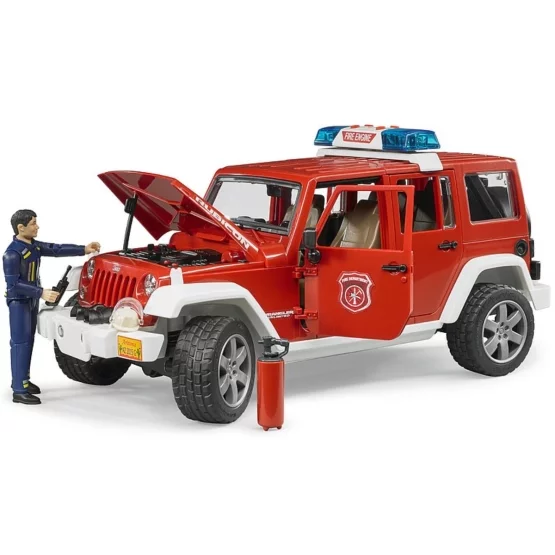 Bruder JEEP Wrangler Unlimited Rubicon Feuerwehrfahrzeug mit Feuerwehrmann