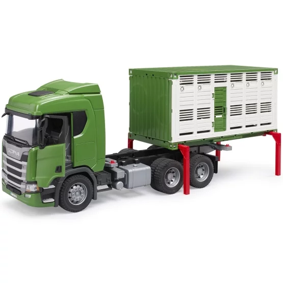 Bruder Scania Super 560R animal transport truck with 1 cattle