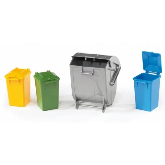 Bruder Garbage can set (3 small, 1 large)
