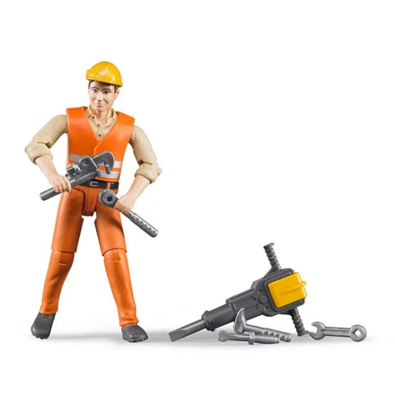 Bruder Bworld Construction worker with accessories