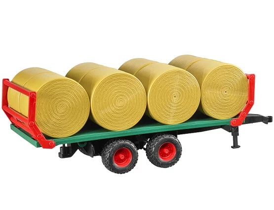 Bruder Bale transport trailer with 8 round bales