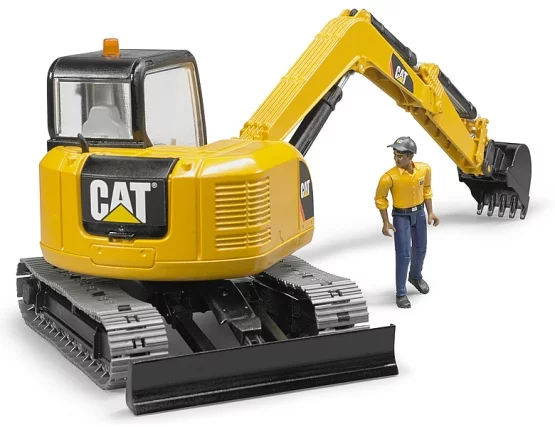 Bruder Cat Minibagger mit Bauarbeiter