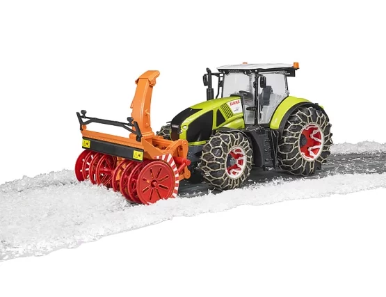 Bruder Claas Axion 950 with snow chains and snow blower