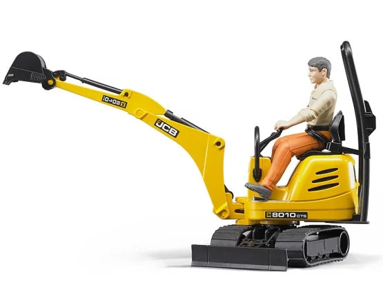 Bruder Bworld JCB Micro excavator 8010 CTS and construction worker