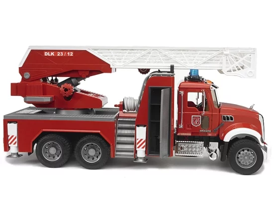 Bruder MACK Granite fire engine with slewing ladder and water pump