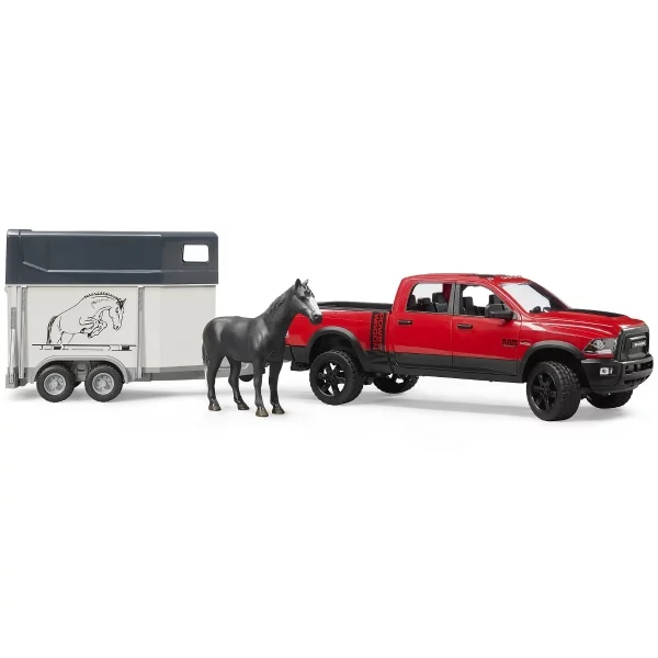 Bruder RAM 2500 Power Wagon mit Pferdeanhänger & Pferd