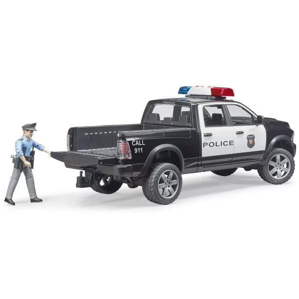 Bruder RAM 2500 police pickup truck with policeman