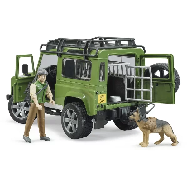 Bruder Land Rover Defender Station Wagon mit Förster und Hund