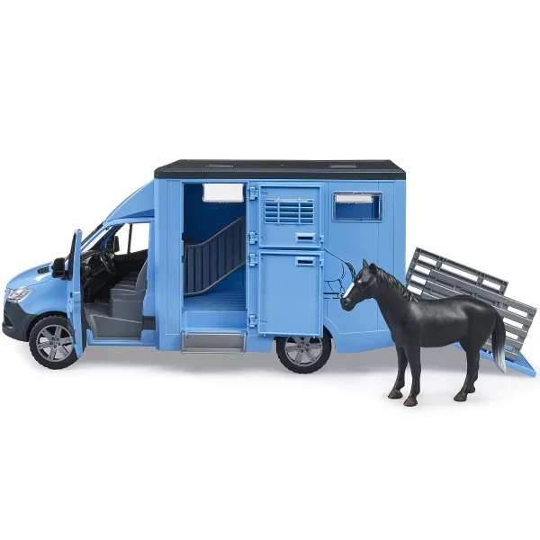 Bruder MB Sprinter animal transporter with 1 horse
