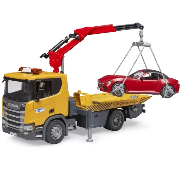 Bruder Scania Super 560R tow truck with light and sound module and roadster